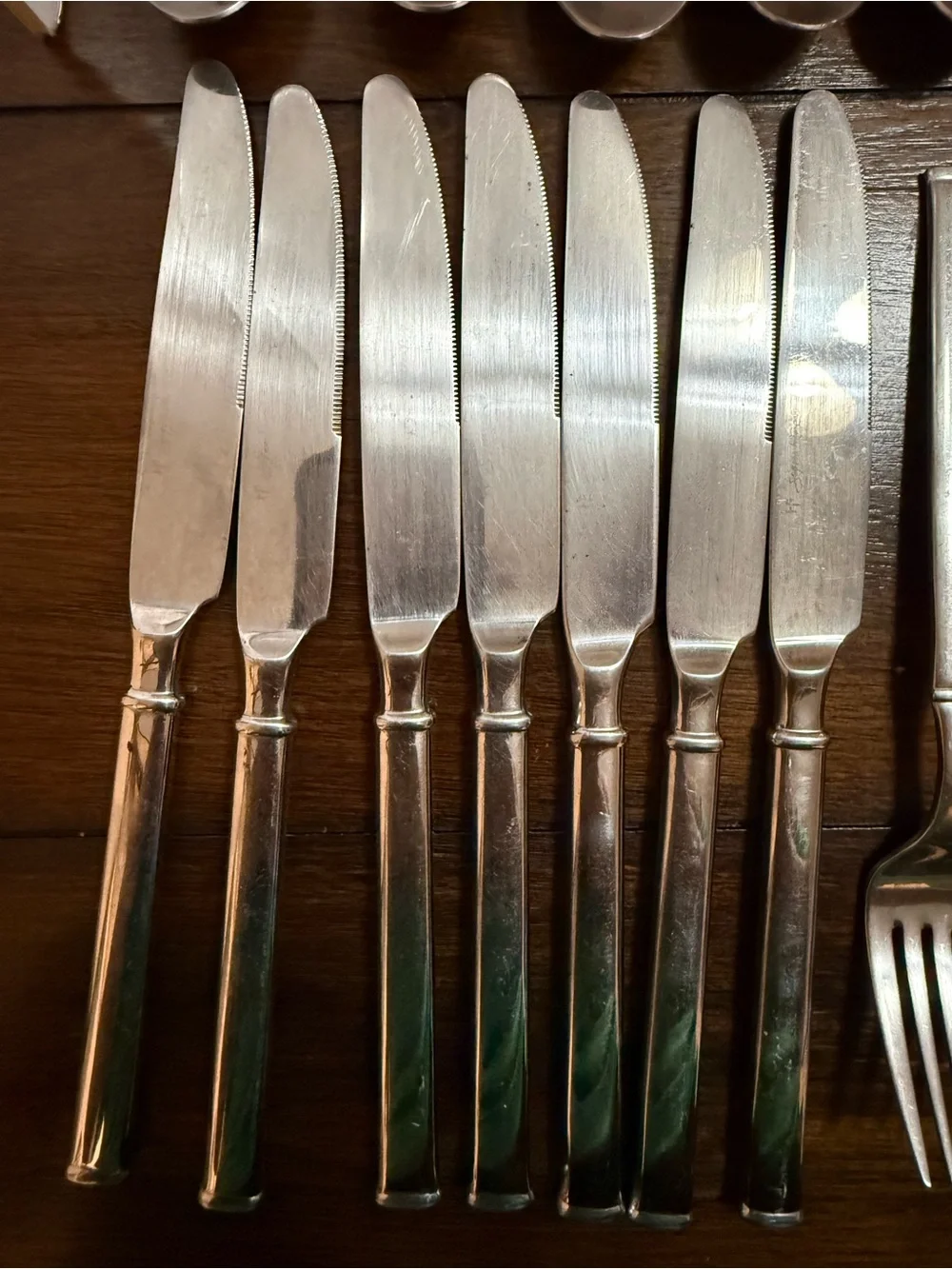 HF SIGNATURE HANFORD FORGE SATIN STAINLESS FLATWARE 29 PIECE SET